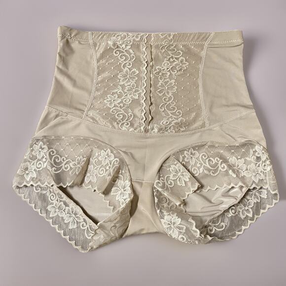 New Large High Rise Tummy Control Shapewear Lace‎ Cinching Girdle Panty - Picture 1 of 3